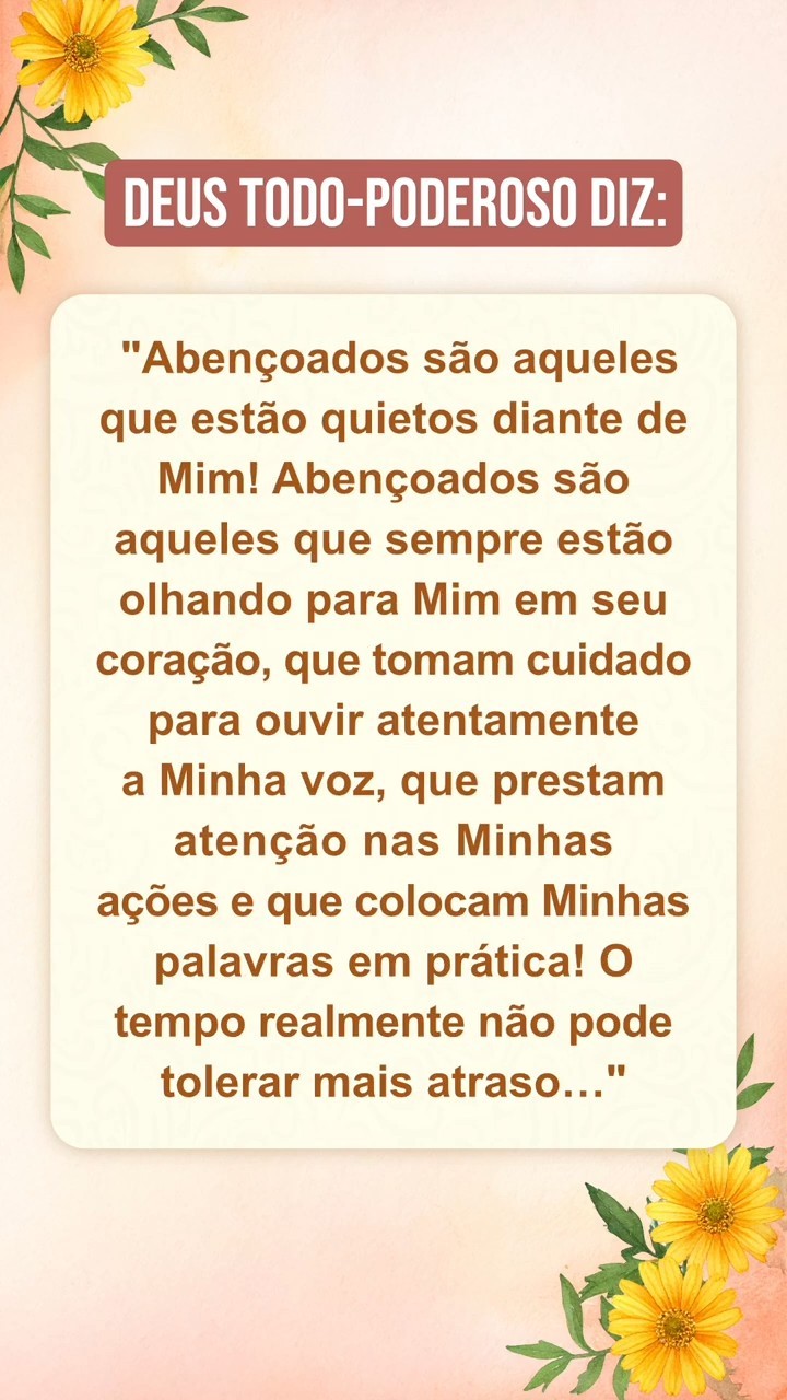 Acalme-se diante de Deus, leia Suas palavras