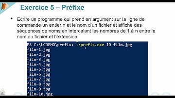 LC Series Arguments sur la ligne de commande 11 - Exercice 5 - Prefixe + Correction