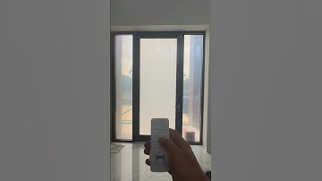 This is how smart glass film work, with just a click you change from clear to frosted, #smartglass