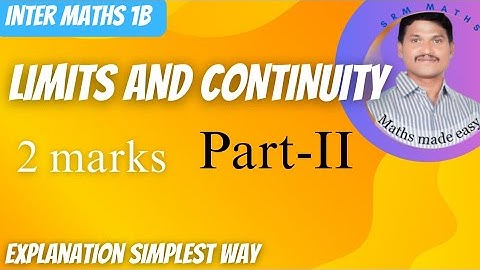 inter maths 1b limits and continuity 2 marks important problems srm maths telugu