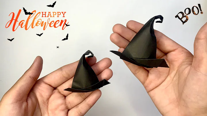 DIY Paper Witch Hat | Easy Halloween Craft Idea for Kids | Origami Witch Hat Tutorial