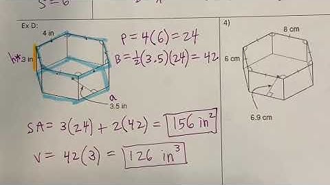 S30 Notes pt 4 (surface area and volume of hexagonal prisms)