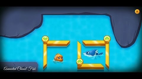step 82 mini game fishdom do not open the trap, because the fish can be eaten by sharks