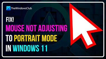 Mouse Not Adjusting To Portrait Mode In Windows 11
