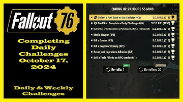 Completing Daily Challenges For October 17, 2024 - Fallout 76 Daily Challenge Guide