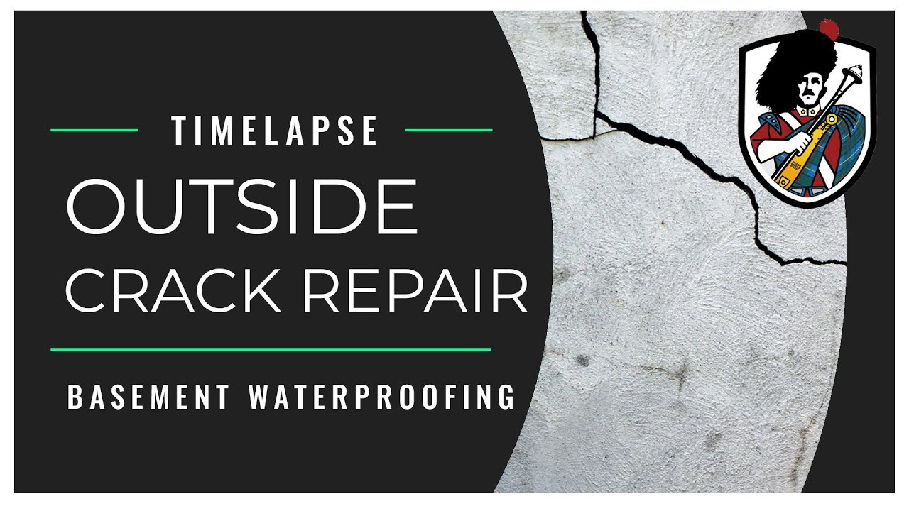 Outside Basement Waterproofing and Foundation Crack Repair - Timelapse ...