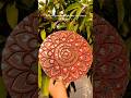 Handmade mandala texture art with earthy tones, mirror details😍#theroshni #diy #art #yt #reels