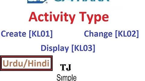 SAP-CO-AT-02 - Create Activity Type in SAP S/4HANA [KL01] [KL02] [KL03] - Hindi/Urdu
