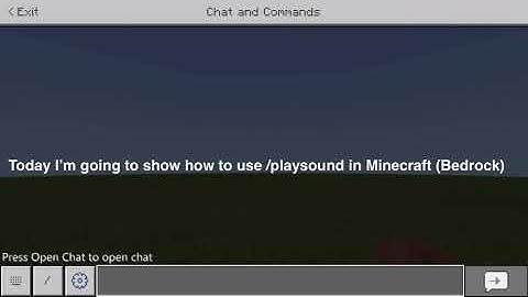 How to use /playsound in Minecraft (Bedrock)