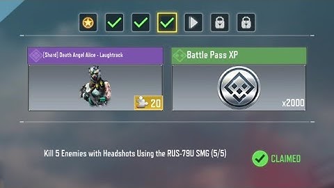 Call of Duty Mobile Kill 5 Enemies with Headshots Using RUS-79U SMG Task Complete