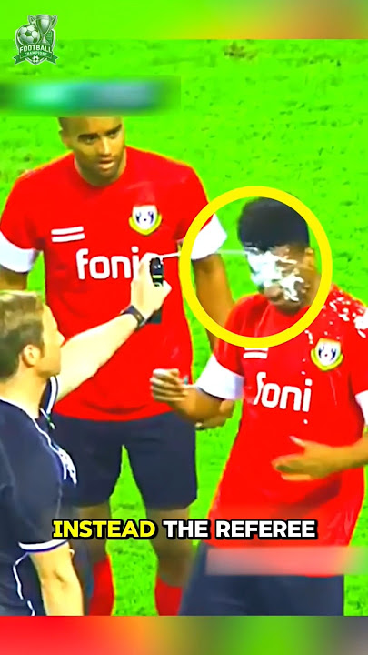 The footballer complained and the ref sprayed him #football #shorts