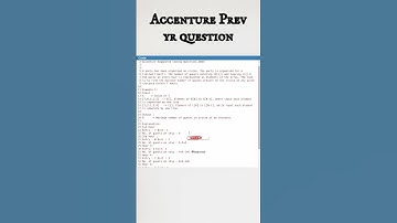 Accenture On campus coding questions 2023