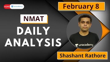 NMAT 2020 Paper Analysis | February 8 | Daily Analysis | Unacademy CATalyst | Shashant Rathore