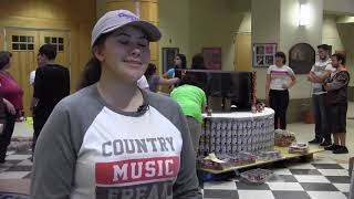 NMSU Students Build Sculptures Out of Canned Food
