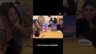 Let’s explore an Art Themed cafe! Paint + Eat = Fun #foodie #shorts #painting