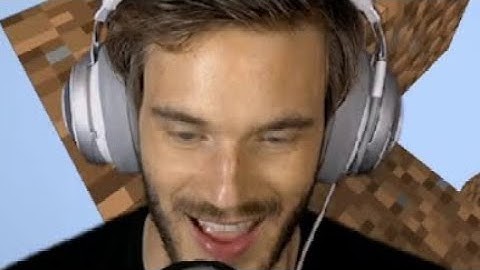 Pewdiepie failing at building a cobblestone generator