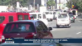 Mga colorum na sasakyan ng Grab at Uber, muling binalaan ng LTFRB