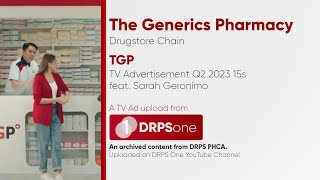 TGP (The Generics Pharmacy) TV Ad Q2 2023 15s with Sarah Geronimo (Philippines)