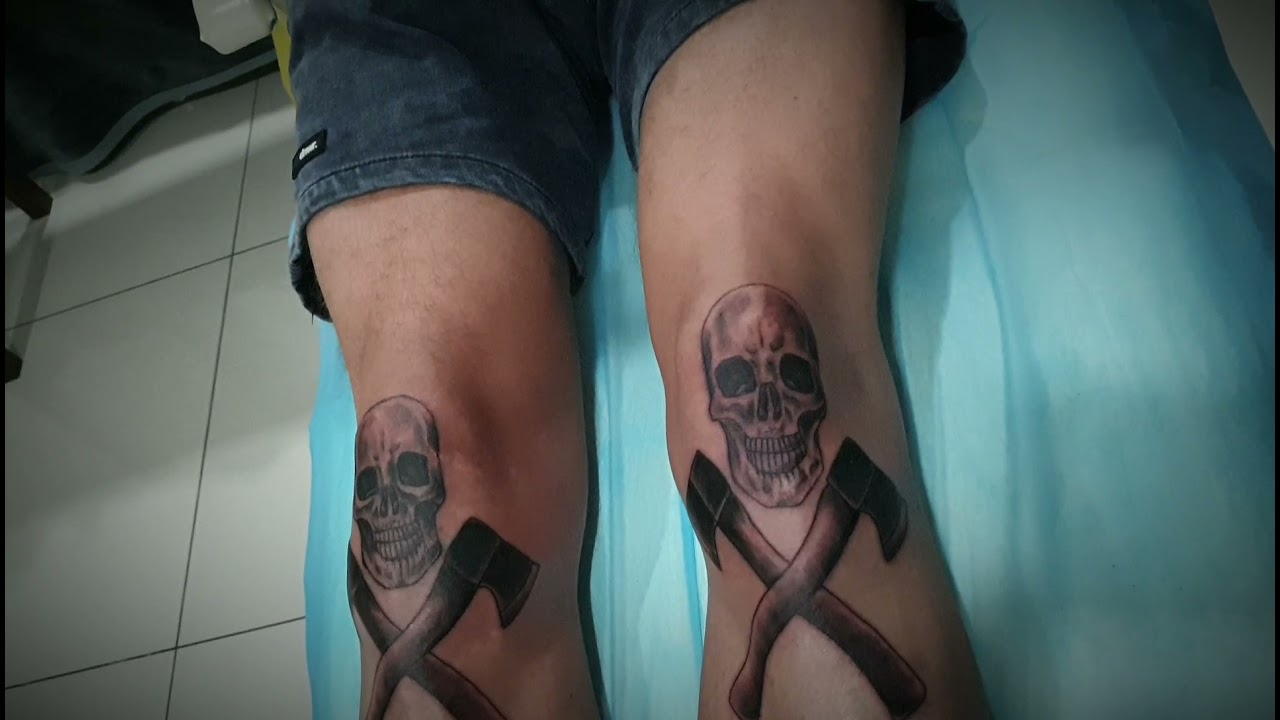 🛑 Skull Knee Tattoo 🛑 🛑 Тату черепа на коленях 🛑 12 декабря 2021 г. - Y...