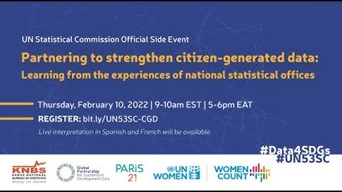 Partnering to Strengthen Citizen-Generated Data | UNSC 2022 side event