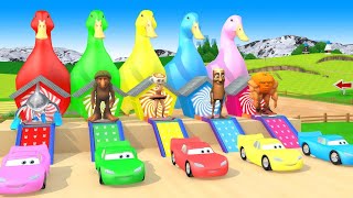 Long slide game with Brain Rot McQueen Car - Funny Games - 3D Games screenshot 5