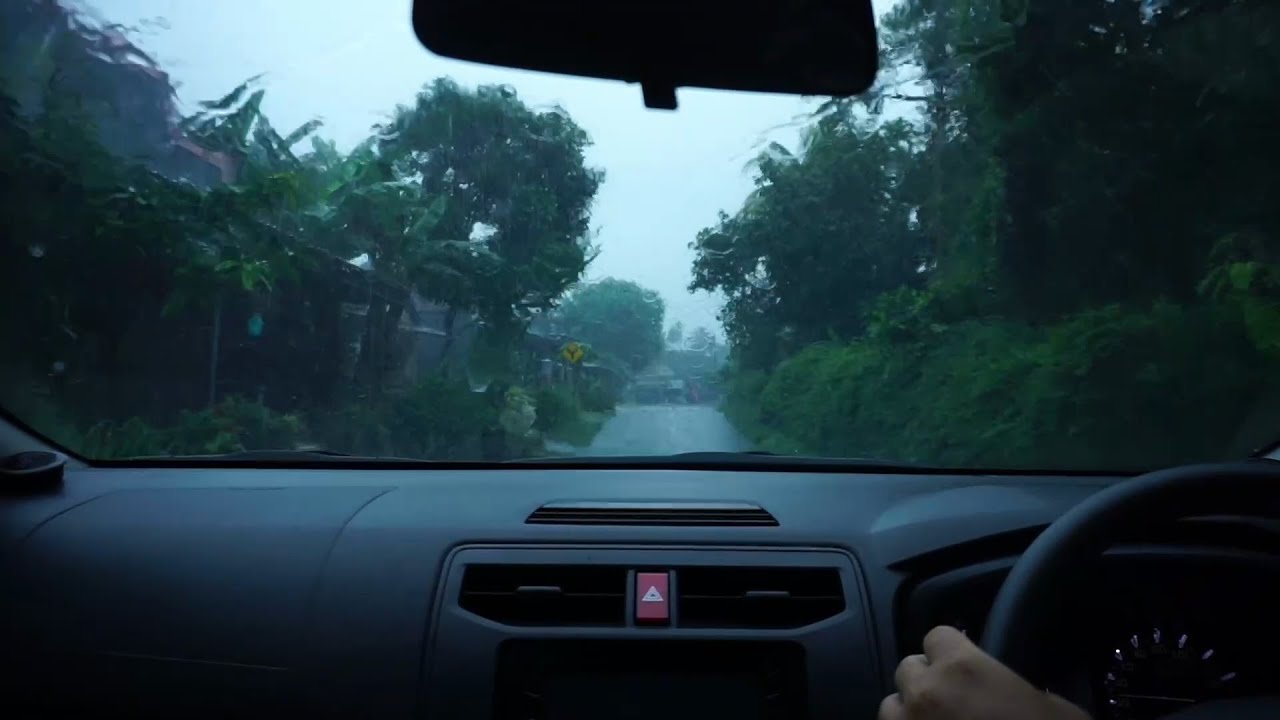 Driving in Heavy Rain Soothing Car White Noise Relax and Sleep - YouTube