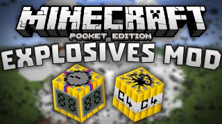 TIMED AND REMOTE C4 in MCPE!!! - The Explosives Mod! - Minecraft Pocket Edition