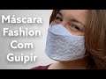 Nova Máscara 3D fashion p/ noiva, c/ renda guipir, S/molde. fashion  mask for bride, without patter