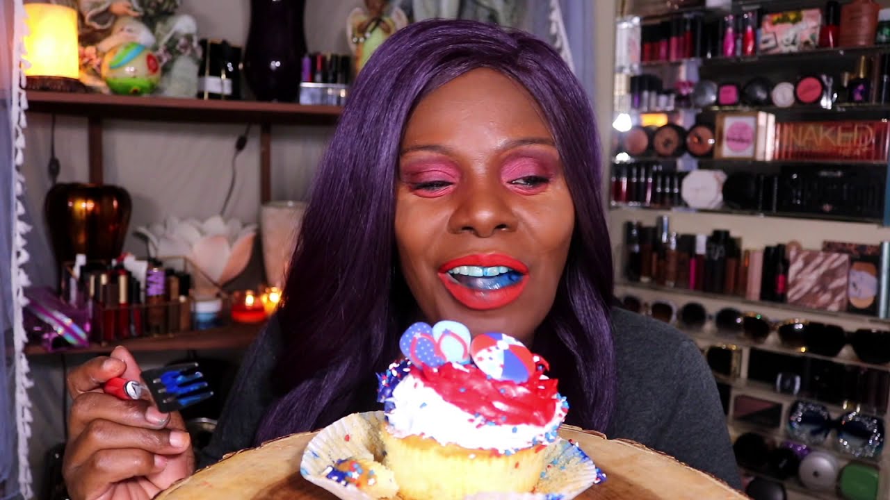 Eating Moist Cake ASMR Sprinkle Candy Topping