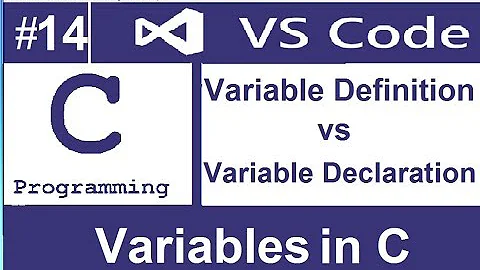 variable declaration and definition in c