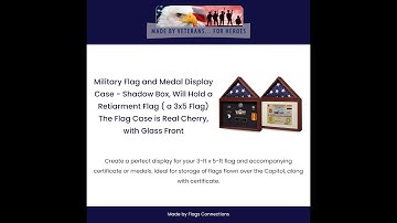 Military Flag and Medal Display Case   Shadow Box, Will Hold a Retirement Flag a 3x5 Flag