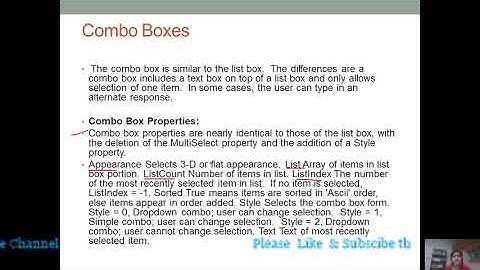 Combo Box in Visual Basic 6.0