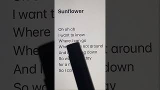 Enjoy Sunflower! #duet #singer #therapy #relaxing #music #sunflower #karaoke #fyp