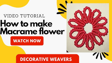 how to make Macrame flower | easy and beautiful, multipurpose | #macrame #diymacrame #videotutorial