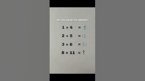 Mind Blowing Math Puzzle | Can You Solve This? 🤯 | 8 + 11 = ?
