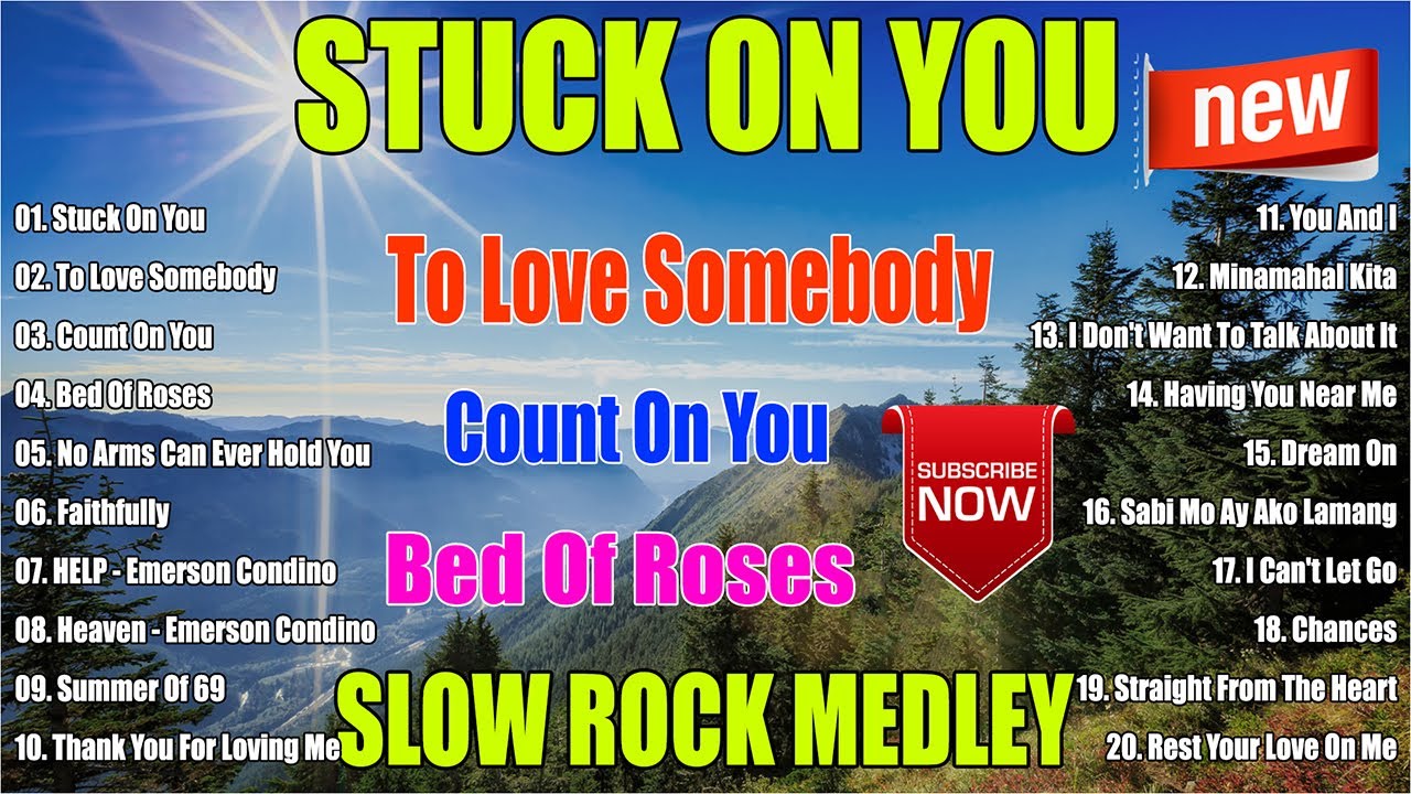 Emerson Condino Nonstop Collection 🎵🎵 Nonstop Slow Rock Medley 🎧🎧 Stuck On You, To Love Somebody ..