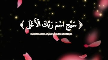 سورة الاعلى كاملة (سبح اسم ربك الأعلى الذي خلق فسوى) للقارئ الشيخ عبدالرحمن مسعد