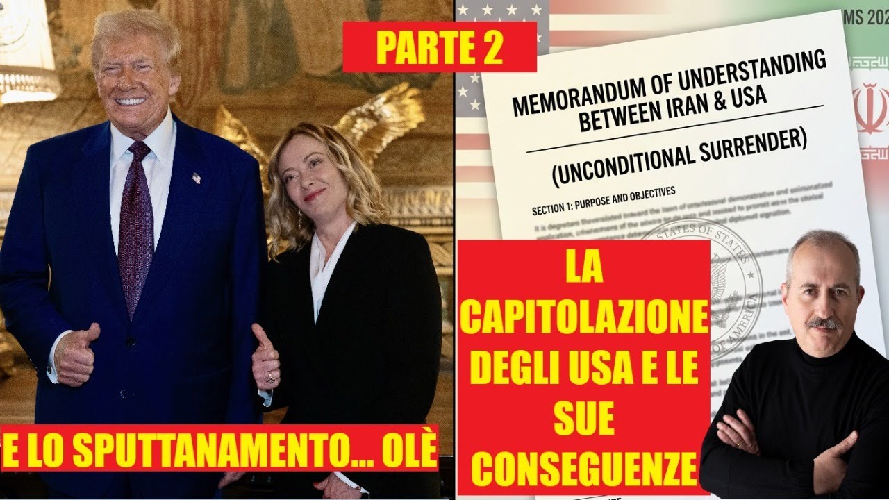 Lo SPUTTANAMENTO ( meloni Trump) e le conseguenze della capitolazione degli USA