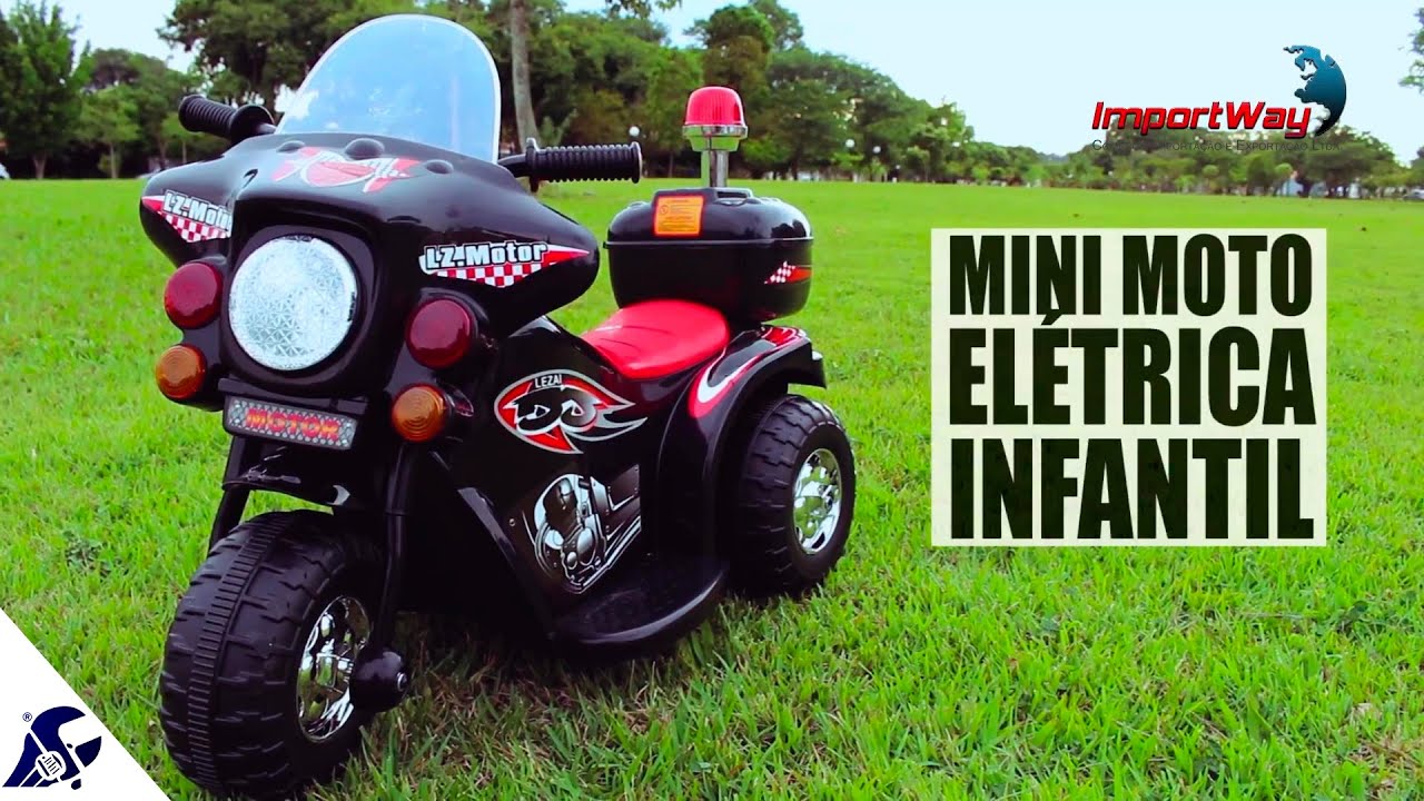 Mini Moto Elétrica Infantil Preto BW006PT