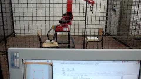 IBVS (Image Based Visual Servoing) with path planning industrial robot vision