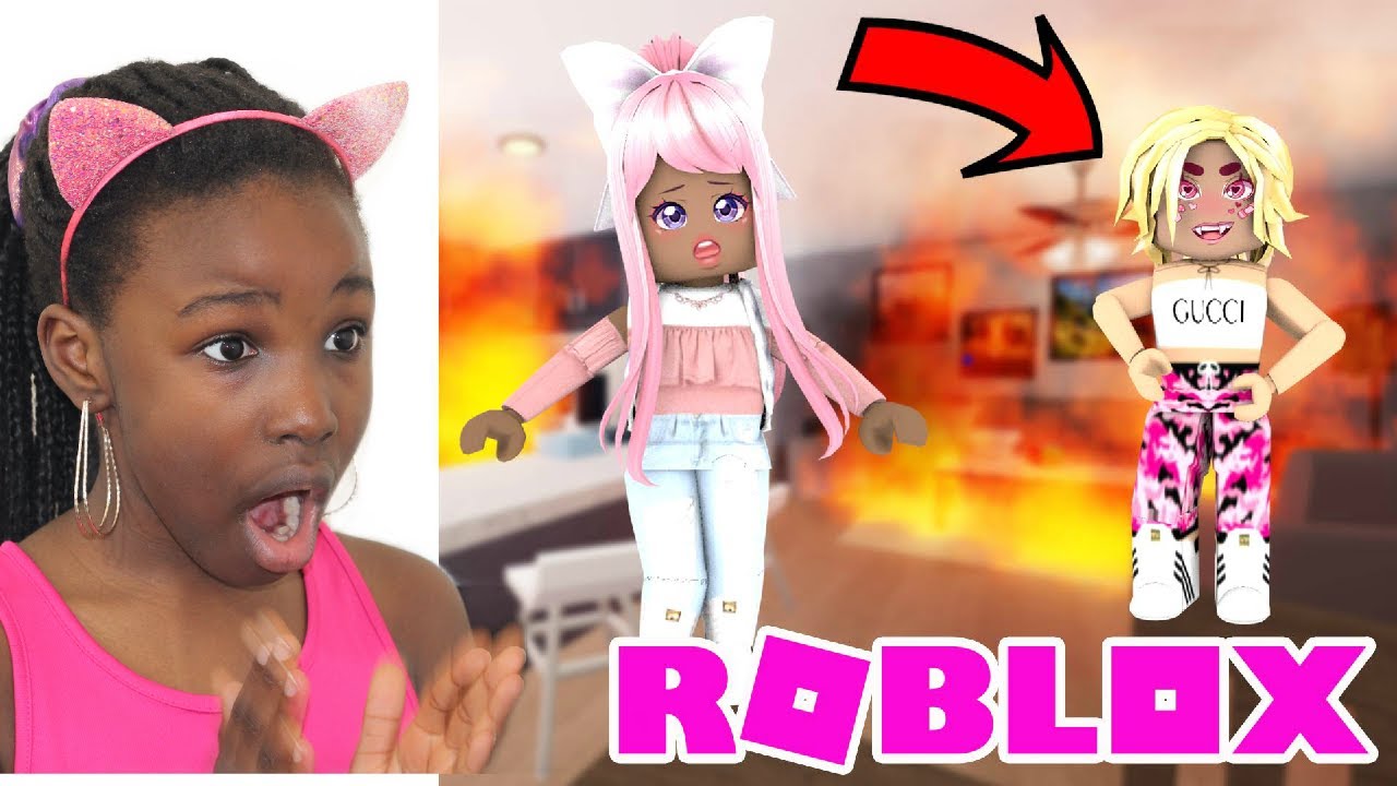 Mean Neighbour Sets My House On Fire In Brookhaven Roblox Youtube - gucci headband roblox