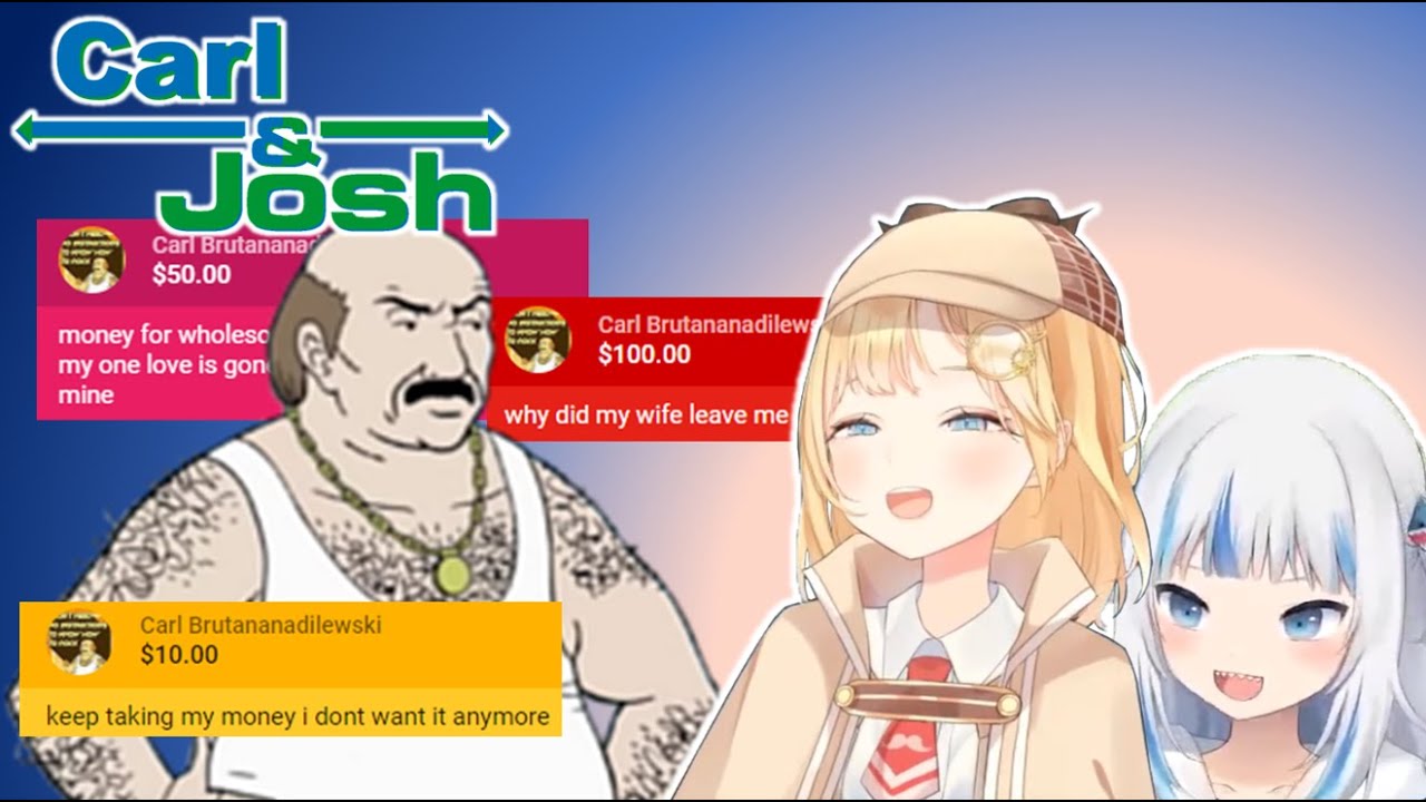 Carl superchats to Amelia & Gura