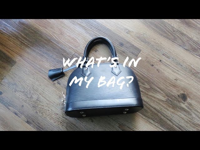 LOUIS VUITTON ALMA BB EPI NOIR, REVIEW & WHAT'S IN MY BAG