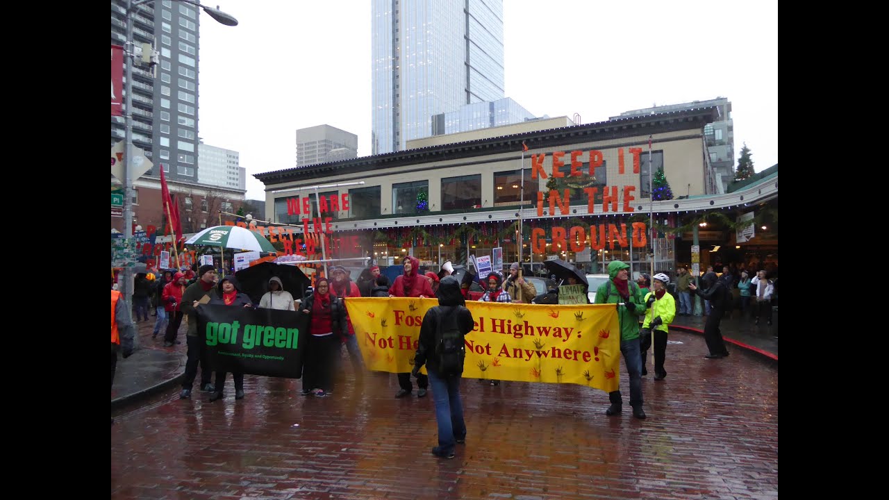 Zarna Zoshi speaking passionately at the Seattle Red Line climate ...