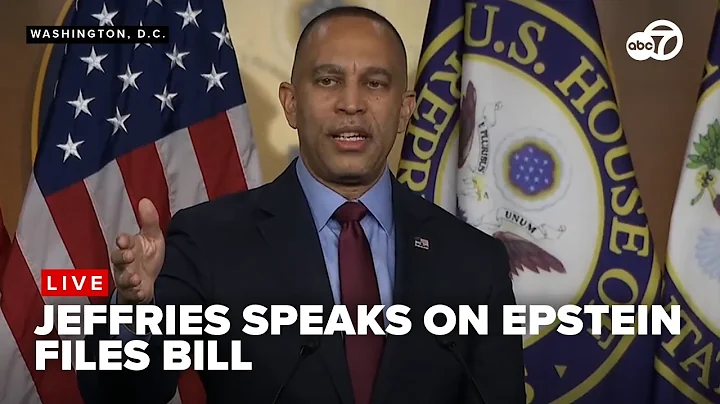 🔴LIVE | House leader Jeffries to speak on Epstein files bill before it heads to Trump