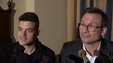 Rami Malek & Christian Slater Interview on Shooting Mr Robot