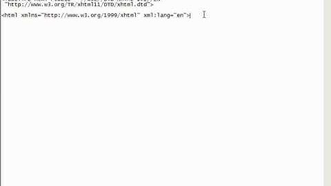XML Tutorial   68 Creating An XHTML Document