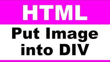 HTML: How to Put Image into DIV element
