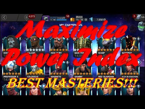 Maximize Champion PI – The How & Why | Best Mastery Set Ups | Marvel Contest of Champions