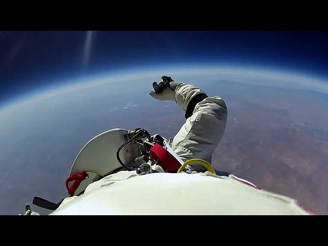 Jumping From Space! - Red Bull Space Dive - BBC class=